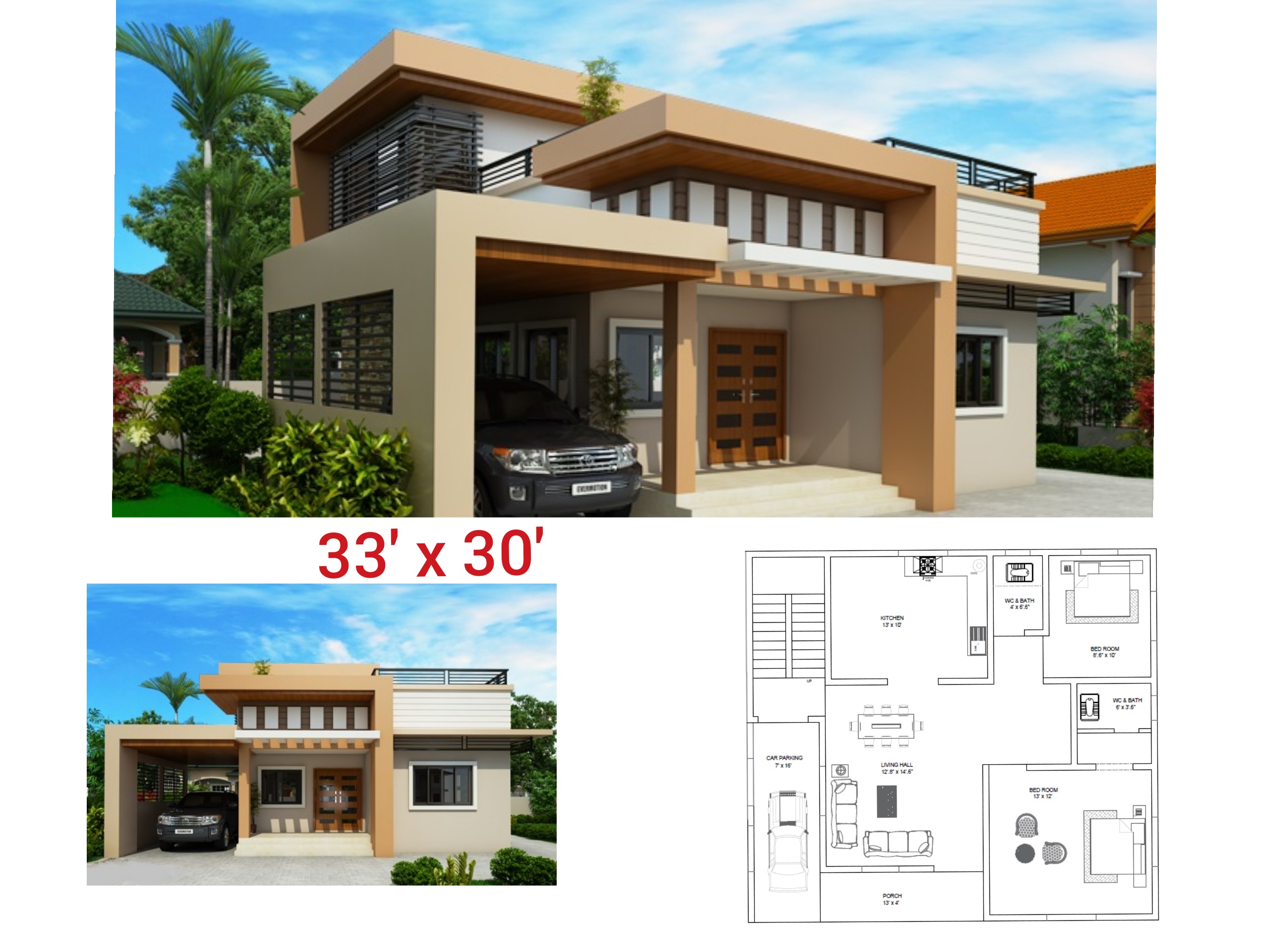 15 X 30 Home Design New Modern House Front Elevation In 2020 November ...