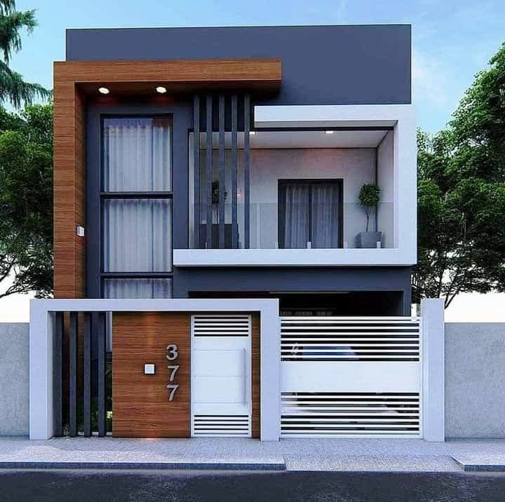 Low Cost Duplex Home Design elevation