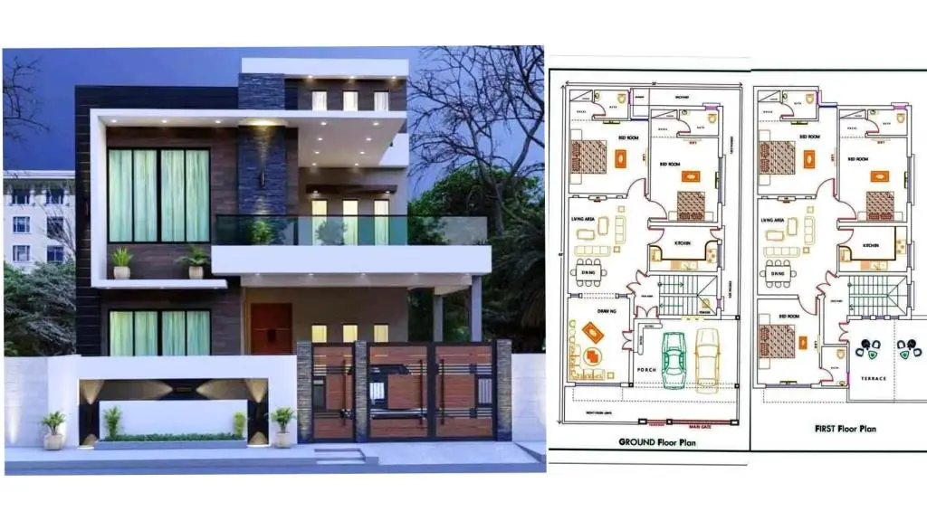 Low Cost Duplex Home Design
