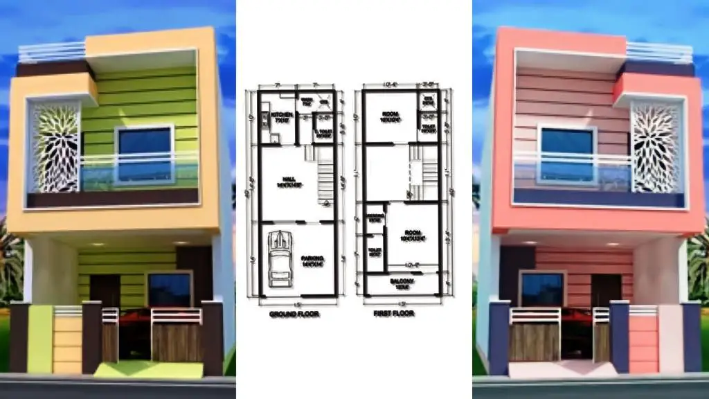 small-village-house-design-complete-details-ii-600-sq-ft-2bhk-car